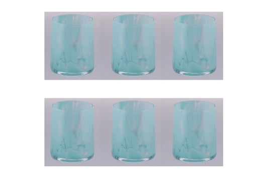 THALIA SET OF 6 TURQUOISE WATER GLASSES 350ML - 5925972