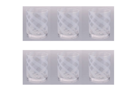 VERTIGO SET OF 6 WHITE WATER GLASSES 340ML - 5925973