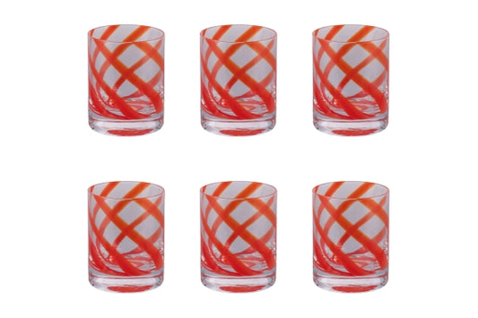 VERTIGO SET OF 6 RED WATER GLASSES 340ML -  5925974