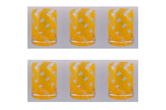 VERTIGO SET OF 6 YELLOW WATER GLASSES 340ML - 5925975