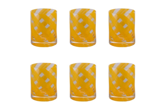 VERTIGO SET OF 6 YELLOW WATER GLASSES 340ML -  5925975