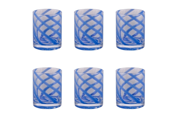 VERTIGO SET OF 6 BLUE WATER GLASSES 340ML - 5925977