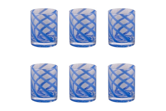 VERTIGO SET OF 6 BLUE WATER GLASSES 340ML - 5925977