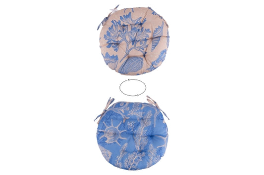 NAUTICAL CHIC DOUBLEFACE CHAIR CUSHION 42CM - 5926394