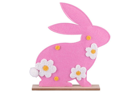 I PASQUALINI BUNNY WOOD/FELT 31X35CM PINK - 5926652