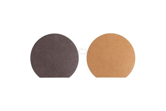 PVC CRESCENT PLACEMAT 36X33 MUSTARD/BROWN - 5926758