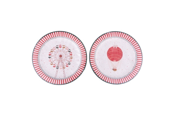 XMAS CIRCUS SET 15 PAPER PLATES 23CM 2ASS - 5927316