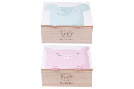 LES PETITES VDE BOX / LID 2 ASS 18X18,5X7,5 - 5927389
