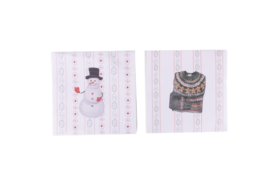 XMAS COTTAGE SET 30 PAPER NAPKINS 33X33CM 2ASS - 5927523