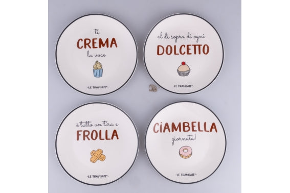 LE TRAVISATE 4 ASS. SWEET PLATES. - 5928230