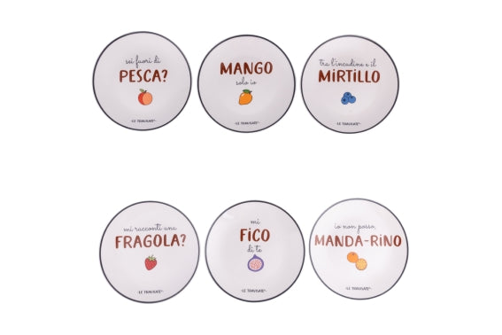 LE TRAVISATE 6 ASS. FRUIT SAUCERS - 5928231