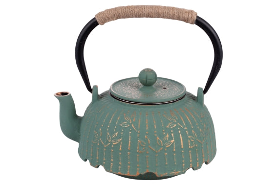 1000ML SALVIA/GOLD CAST IRON TEAPOT - 5928259