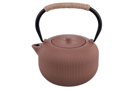 1000ML MUSTARD-COLORED CAST IRON TEAPOT - 5928262