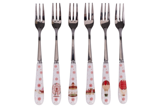 XMAS CIRCUS SET 6 DESSERT FORKS - 5928512