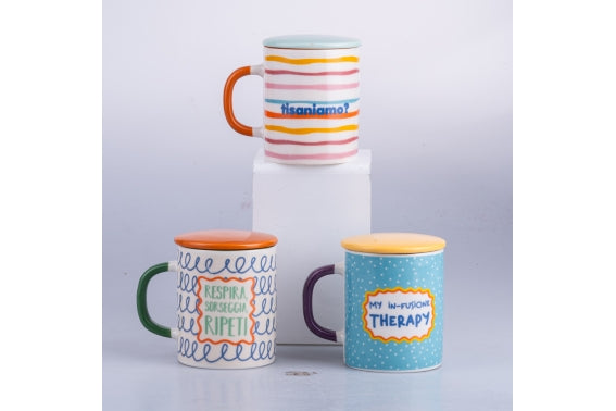 MORE AMOR INFUSER MUG 325ML SSTEEL FILTER 3ASS - 5928612