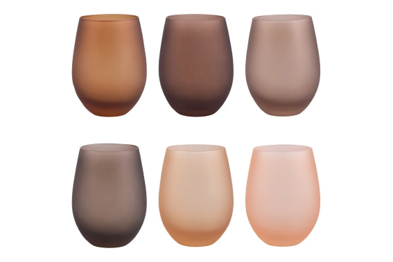 HAPPY HOUR CHOCOLATE SET 6 FROSTED GLASSES 545ML - 5928684