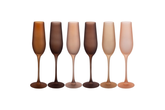 HAPPY HOUR SH CHOCOLATE SET 6 FLUTE FROSTED - 5928686