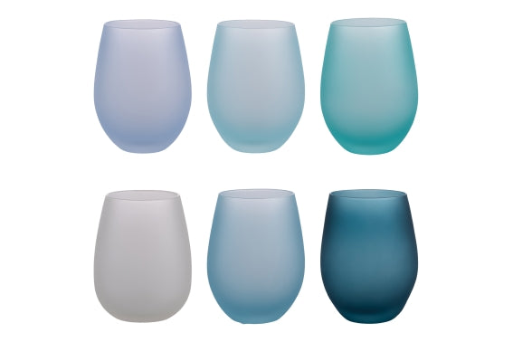 HAPPY HOUR OCEAN SET 6 GLASSES FROSTED 545ML - 5928687