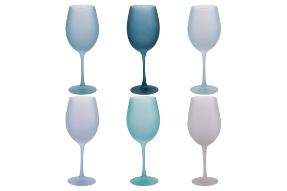 HAPPY HOUR OCEAN SET 6 GOBLETS FROSTED 565ML - 5928688