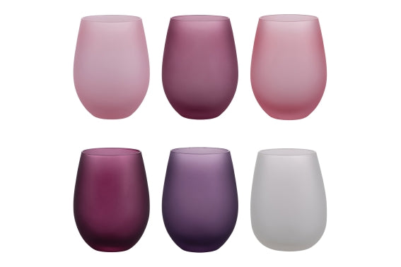 HAPPY HOUR PROVENCE SET 6 GLASSES FROSTED 545ML - 5928696