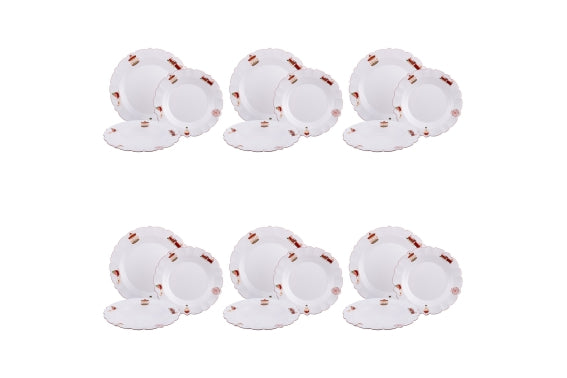 XMAS CIRCUS TABLE SET 18 PCS OPALINE - 5929364