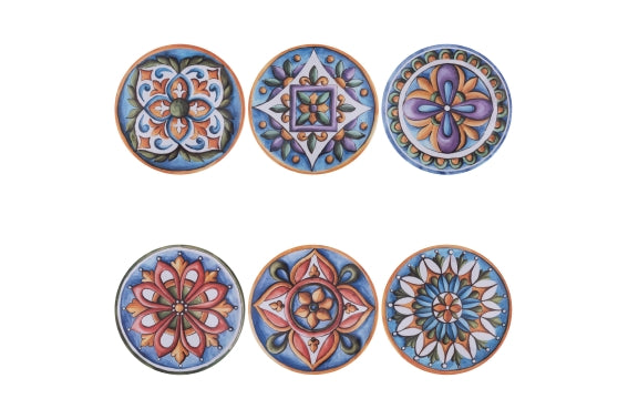 LE MAIOLICHE MELAMINE SERVING PLATES, 6CM 6 ASS - 5929484