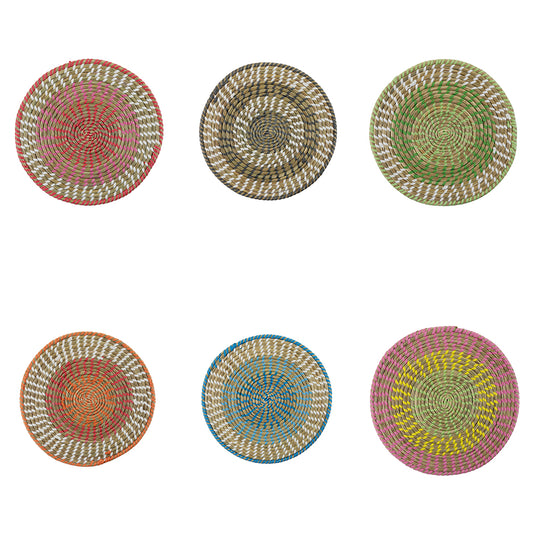 Straw weave round placemat Ø38 cm, Mexico