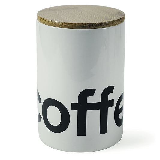 650 ml ceramic coffee jar, bamboo lid