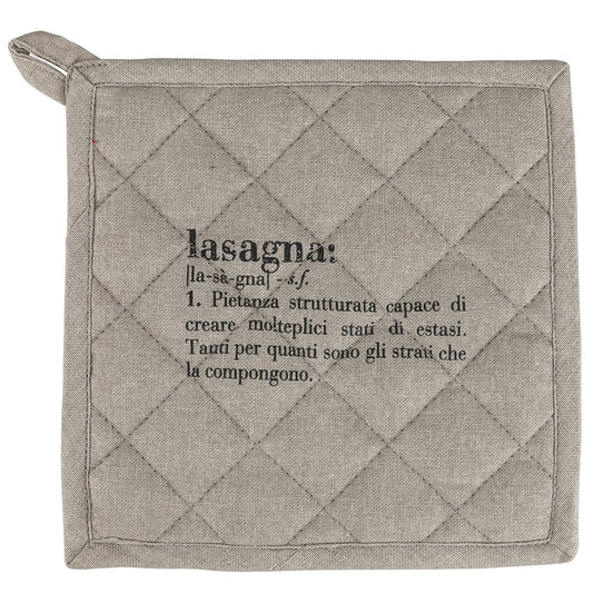 Cotton kitchen potholder 20x20 cm, Victionary Lasagna