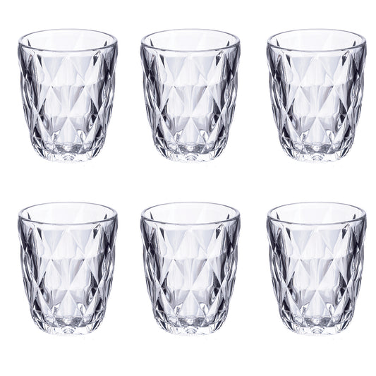 Set of 6 glass water glasses 260 ml, Reinassance