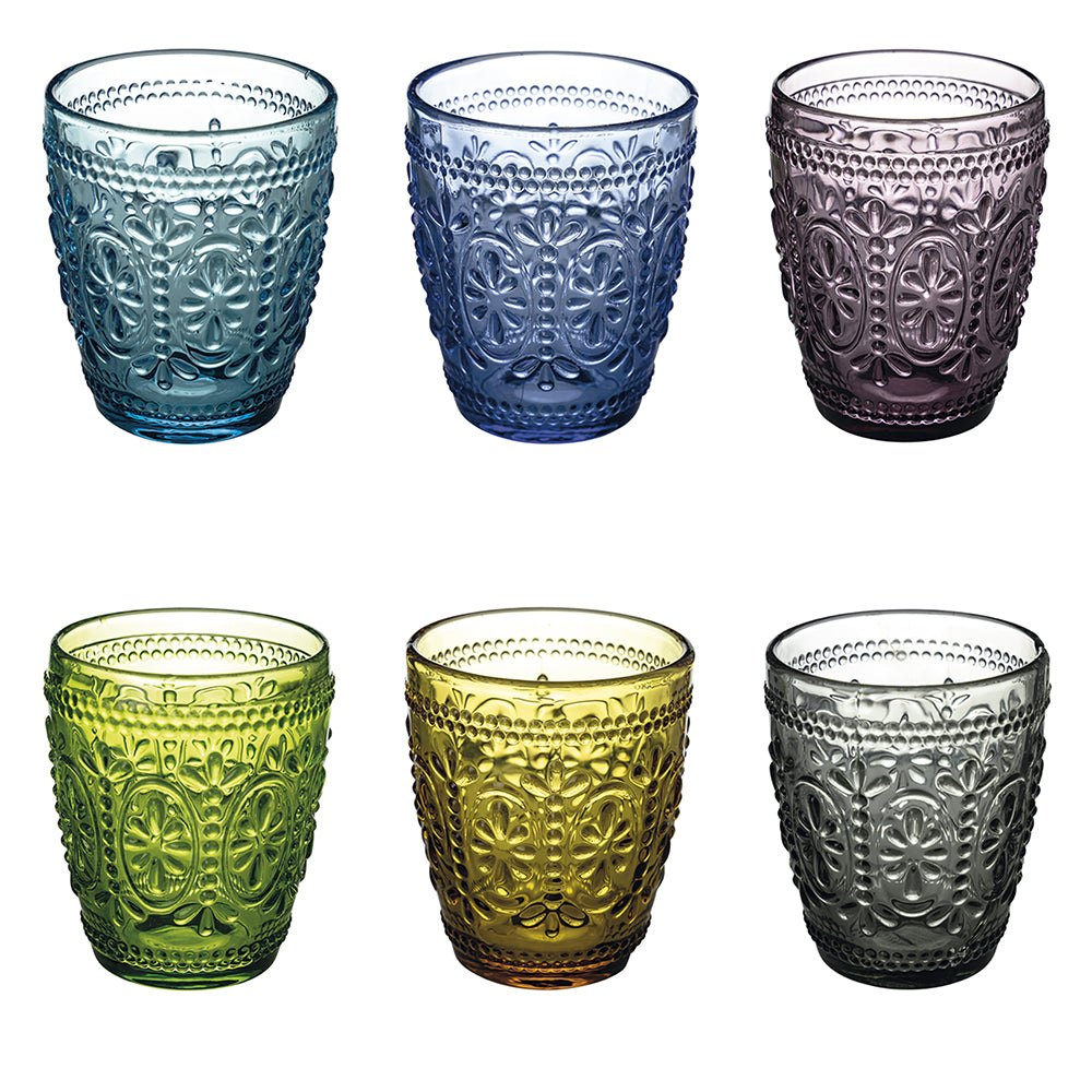 Set of 6 water glasses 300 ml glass, Koralight