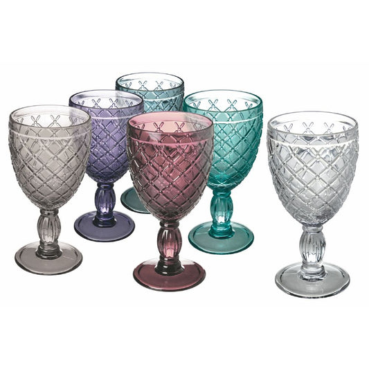 Castle set 6 wine glasses