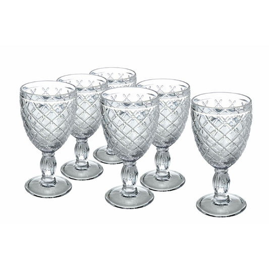 Nuovo Rombi Set 6 clear wine glasses 280 ml