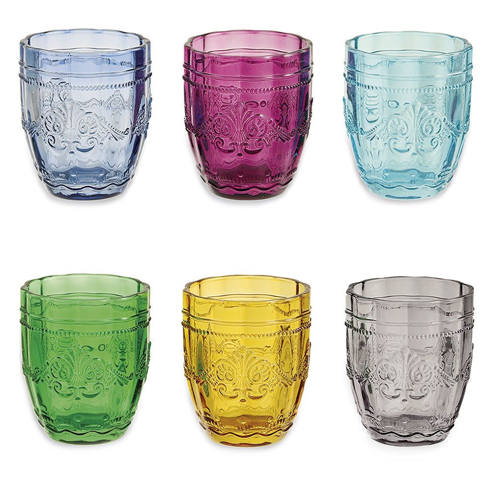 Set 6 Syrah Colors water glasses in 235 ml glass