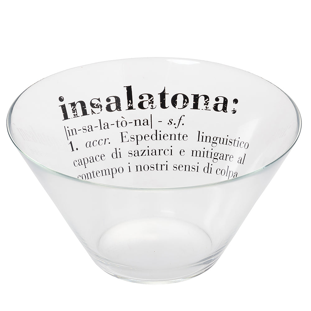 Transparent glass salad bowl 27 cm, Victionary