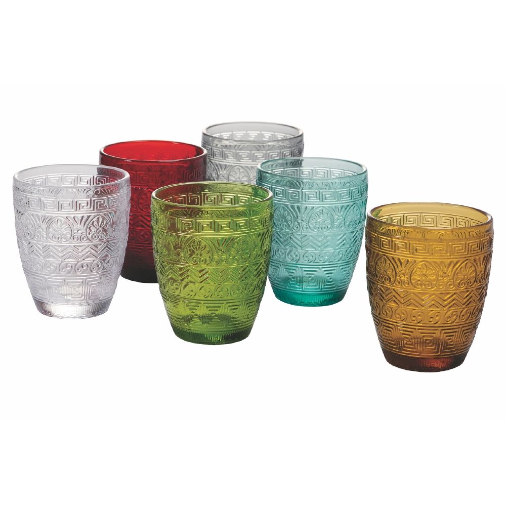 Mexico Set of 6 glass water glasses 280 ml