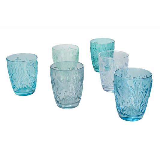 Pantelleria Set of 6 glass water glasses 230 ml