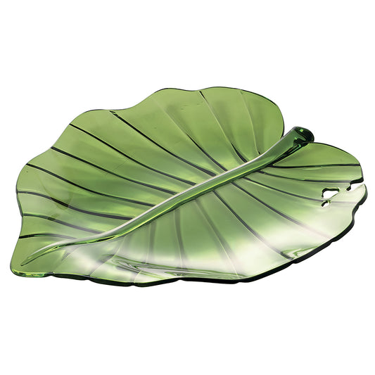 Green leaf saucer l.28 cm, La Cucina