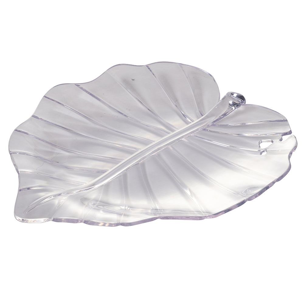 Transparent leaf saucer l. 28 cm