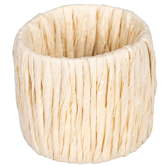 6 paper napkin rings Set woven Ø 4.5 cm