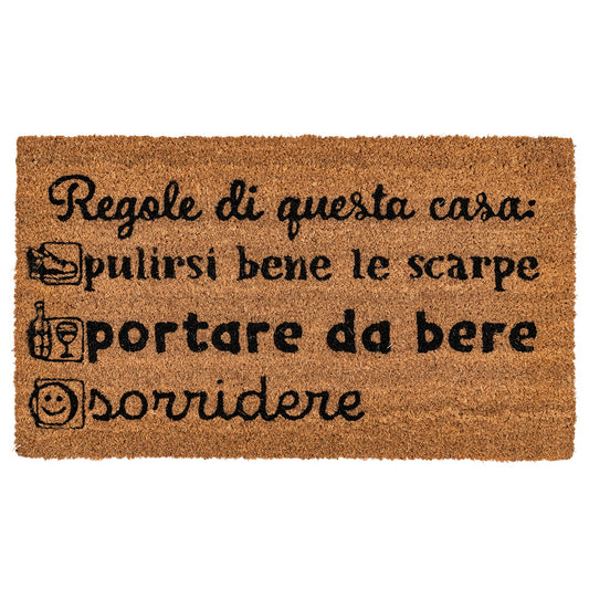 Idee Doormat "Regole" non-slip bottom 70x40 cm