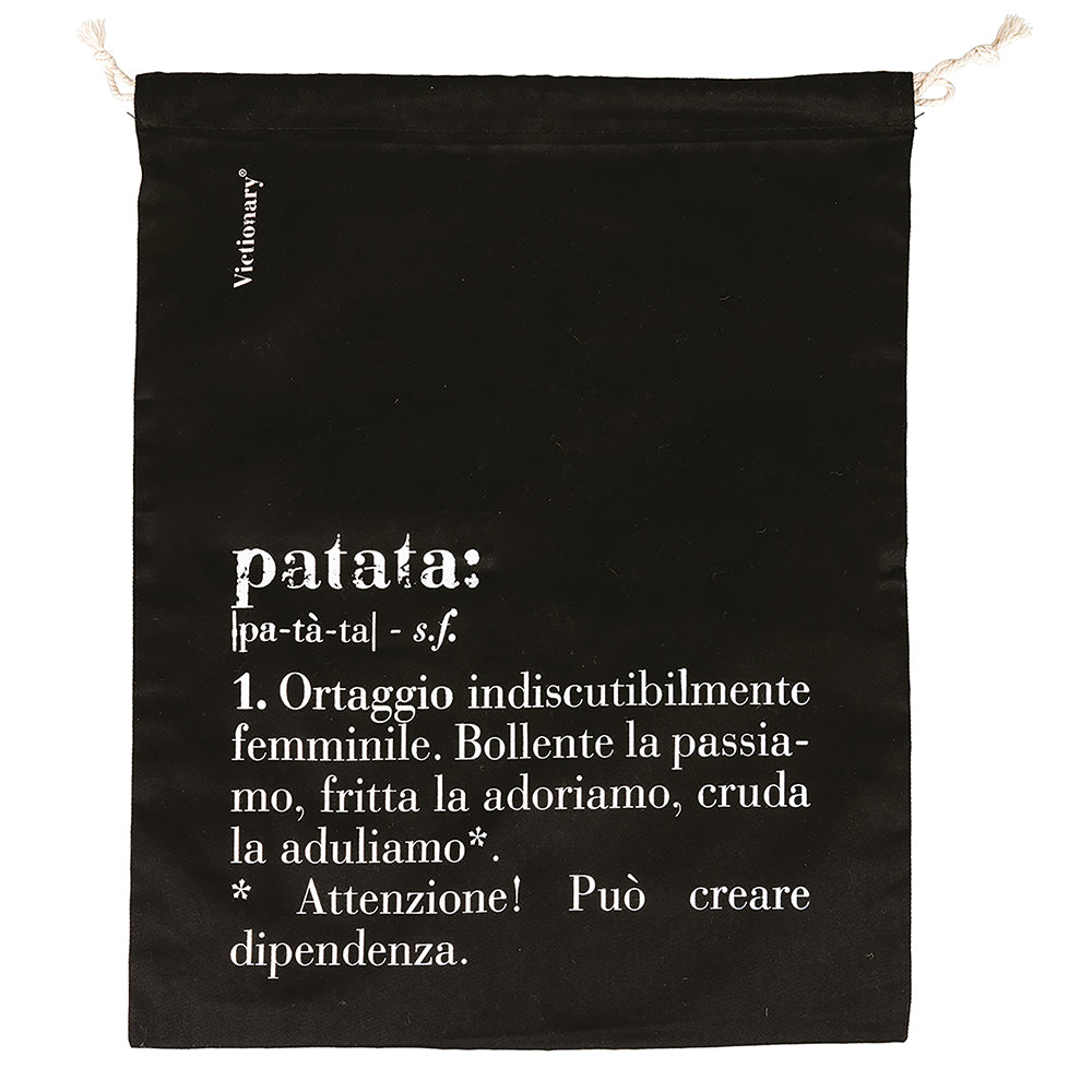 Cotton potato bag 40x30 cm, Victionary Black