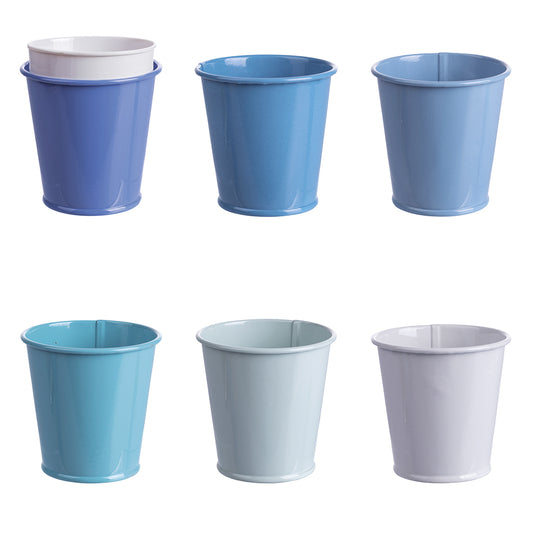 Set of 6 windproof metal cup holders, Baita Blue