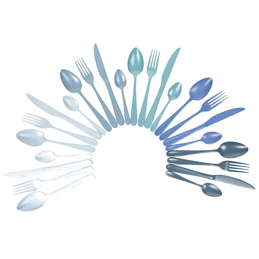 High-quality stainless steel cutlery set 24, matt-effect, Ocean