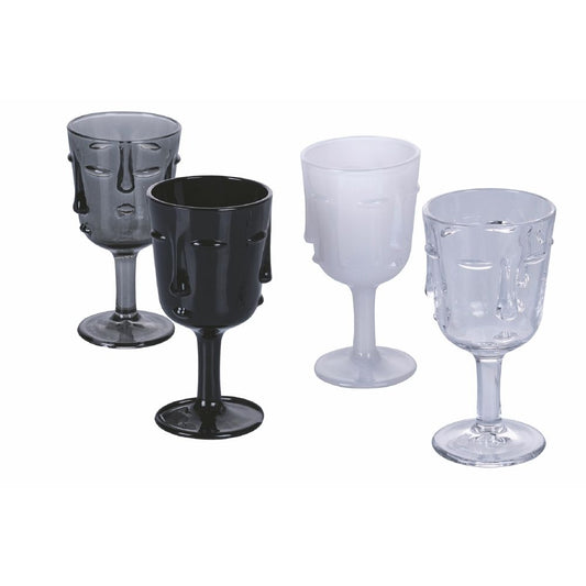 Set of 4 glass goblets 300 ml, Vis à Vis Stones