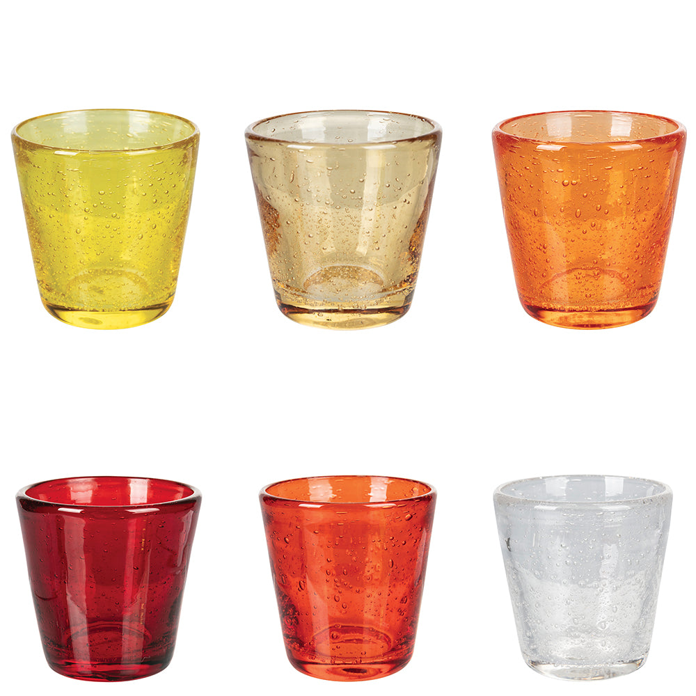 Set of 6 liqueur shot glasses 70 ml, Cancun Sunset