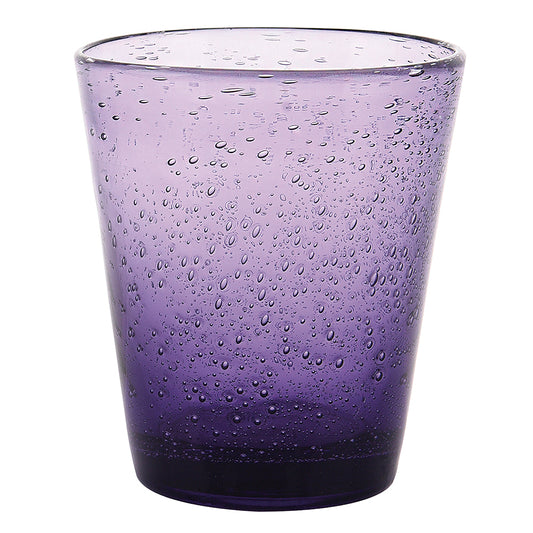 Purple water glass 330 ml, blown glass, Cancun Satin