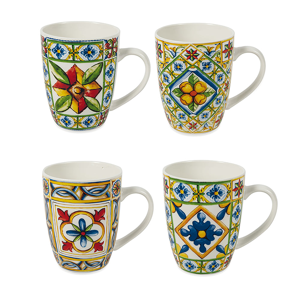 Set of 4 coffee cups in new bone china 90 ml,Costiera