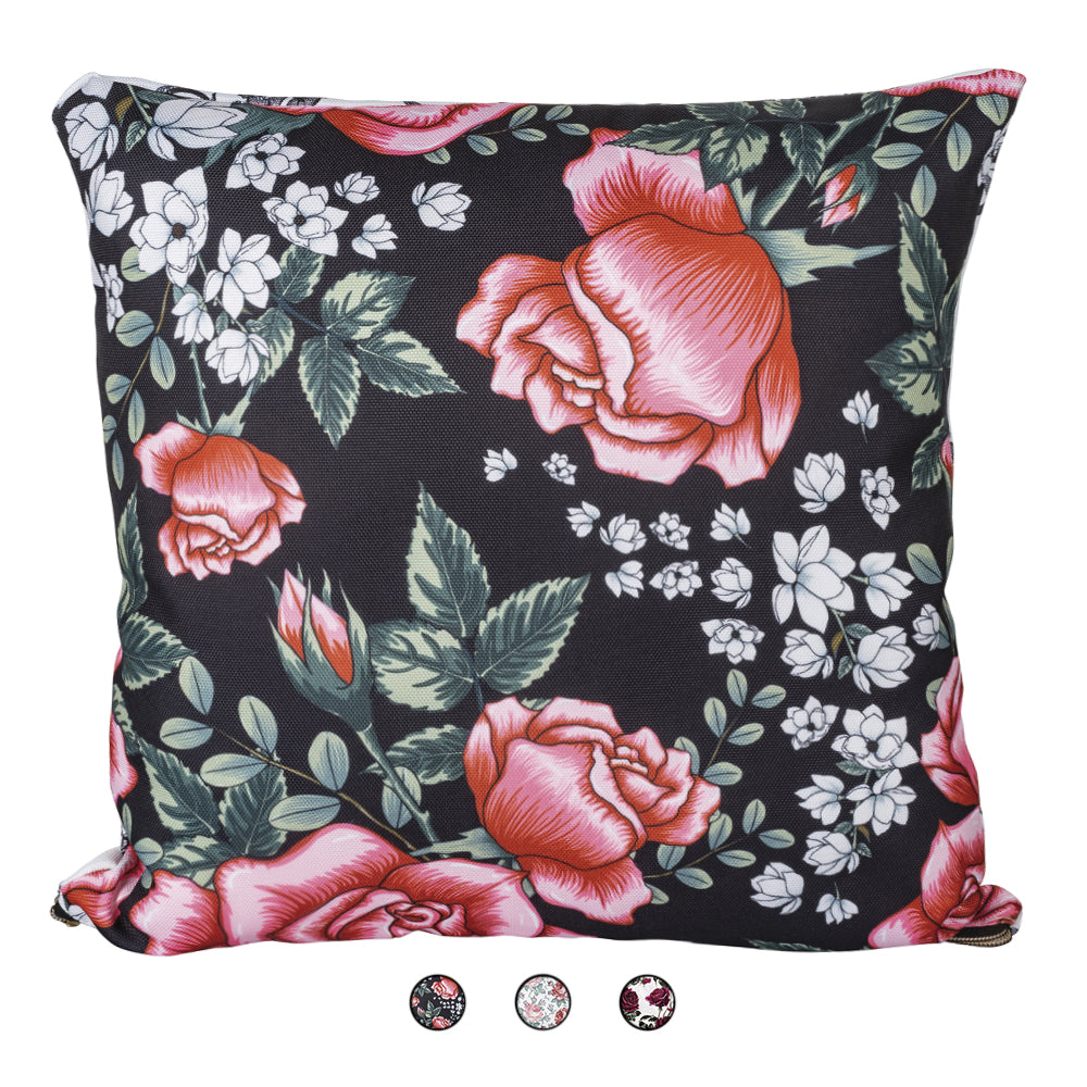 Living cushion 45x45 cm double-sided removable cover with zip, Rose Baroque