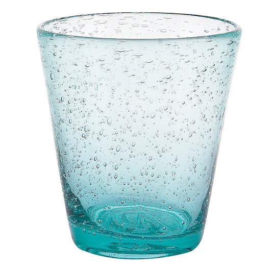 Aquamarine water glass 330 ml, blown glass, Cancun Satin